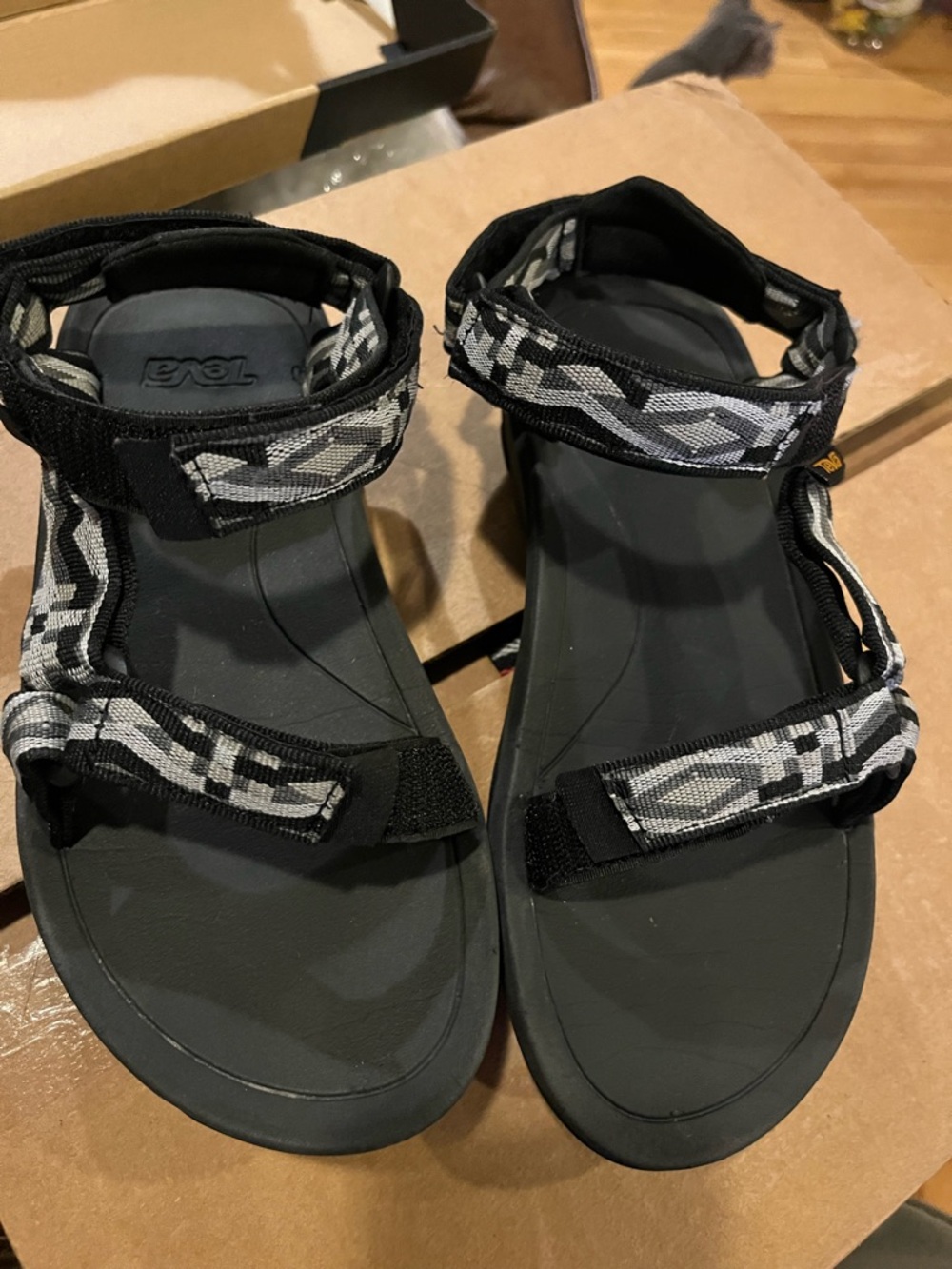 Teva Black and Tan Youth Sandals